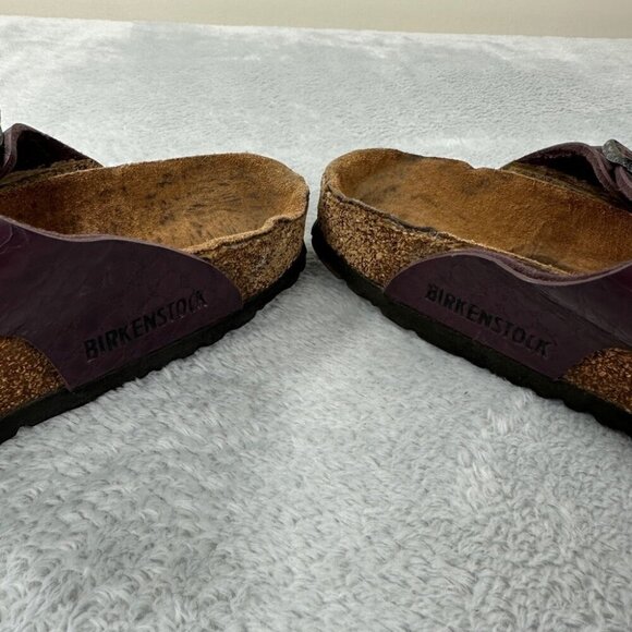 Birkenstock Gizeh Patent Leather Purple Thong Sandals Women’s Size 38 EU - Picture 2 of 10